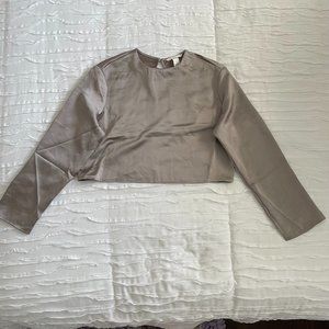 H&M Long Sleeve Satin Blouse